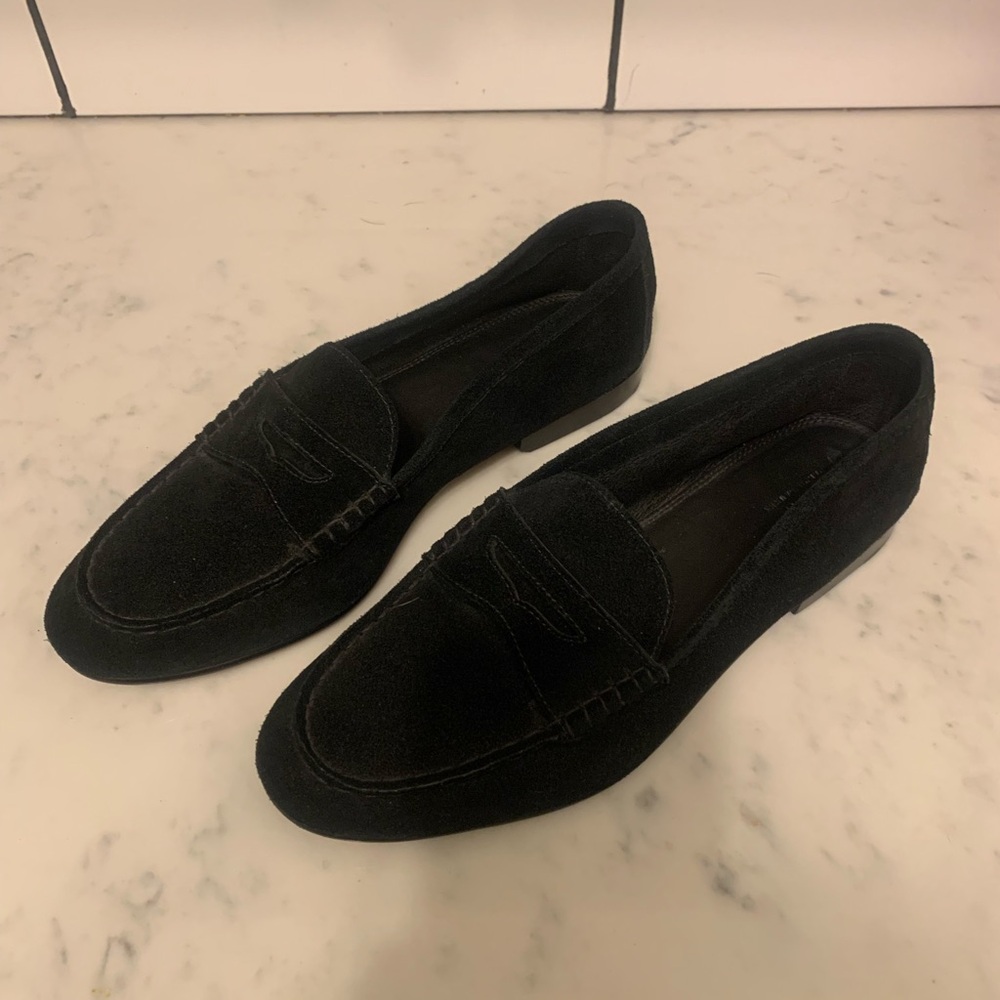 Women’s Polo Ralph Lauren Ashtyn Black Suede Penny Loafers